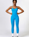 Open Back Spaghetti Strap Sports Jumpsuit