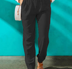 High Waist Joggers with Pockets