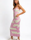 Le Lis Abstract Contrast Maxi Sweater Cami Dress