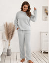 Ivy Lane Teddy Long Sleeve Top and Pants Lounge Set