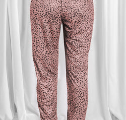 Full Size Leopard Drawstring Pocketed Pants