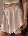 Layered Elastic Waist Shorts