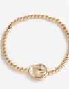 Gold-Plated Alloy Bead Bracelet