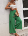 High Waist Slit Wide Leg Pants