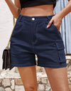 Pocketed High Waist Shorts