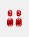 Geometrical Shape Glass Stone Dangle Earrings