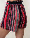 White Birch Full Size High Waisted Striped Shorts