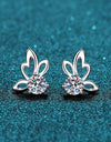 1 Carat Moissanite Butterfly Shape Earrings