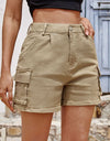 Pocketed High Waist Shorts