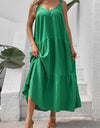 Tie-Shoulder Tiered Maxi Dress