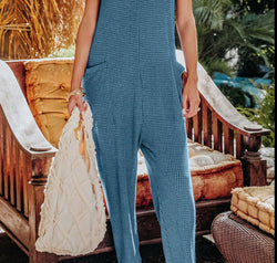 Double Take Full Size Sleeveless Straight Jumpsuit