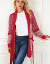 Open Front Longline Cardigan with Pockets