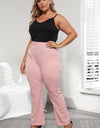 Plus Size Seamed Detail Plain Pants