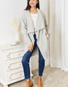 Open Front Duster Cardigan with Pockets