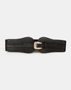 Wide Elastic Belt with Alloy Buckle