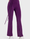 Tied Mid-Rise Waist Active Pants