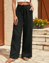 Texture Tied Wide Leg Pants