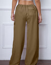 Drawstring Waist Pants with Pockets