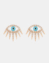 Evil Eye Rhinestone Dangle Earrings