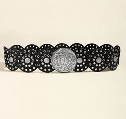 Vintage PU Leather Wide Belt