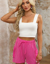 Drawstring High Waist Shorts