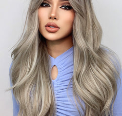 Full Machine Long Wave Wigs 26''
