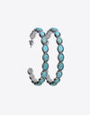 Artificial Turquoise C-Hoop Earrings