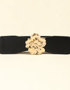 Flower Alloy Buckle Elastic Belt