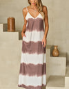 Tie-Dye V-Neck Maxi Cami Dress