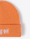 COME ON Embroidered Cuff Knit Beanie