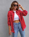 Distressed Drop Shoulder Denim Jacket