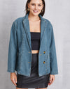 Pocketed Button Up Denim Jacket