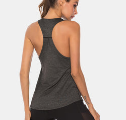 Full Size Scoop Neck Wide Strap Active Tank