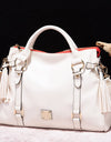 PU Leather Handbag with Tassels