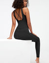 Crisscross Wide Strap Active Jumpsuit