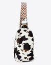 Printed PU Leather Sling Bag