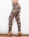 Full Size Camouflage Buttoned Leggings