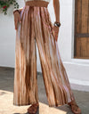 Striped High Waist Wide Leg Pants