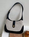 Adored Contrast Canvas Shoulder Bag