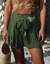 Full Size Smocked Ruffled High Waist Shorts