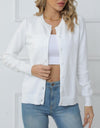 Button Down Round Neck Cardigan