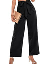 Belted High-Rise Wide Leg Pants