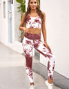 Tie-dye Crop Top and Leggings Set