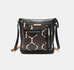 Nicole Lee USA Geometric Pattern Crossbody Bag