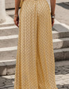 Printed Tied Wide Leg Pants