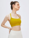 Square Neck Spaghetti Strap Active Bra