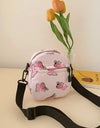 Butterfly Print Polyester Shoulder Bag