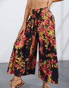 Printed Tie-Front Culottes