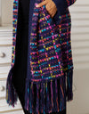 Fringe Hem Open Front Cardigan