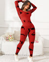 Scoop Neck Long Sleeve Active Jumpsuit